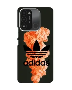 Чехол для TECNO Spark GO (2022) с картинкой «Оранжевый дым Adidas»