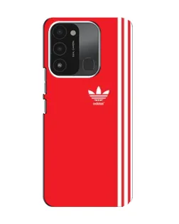 Чехол для TECNO Spark GO (2022) с картинкой «Красный минимализм Adidas»