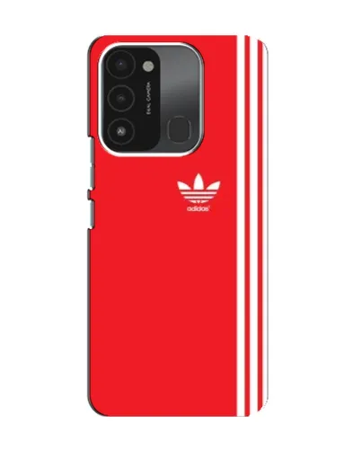 Чехол для TECNO Spark GO (2022) с картинкой «Красный минимализм Adidas»