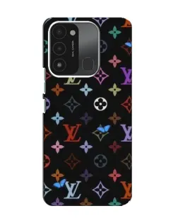 Чехол для TECNO Spark GO (2022) с картинкой «Цветная монограмма LV»