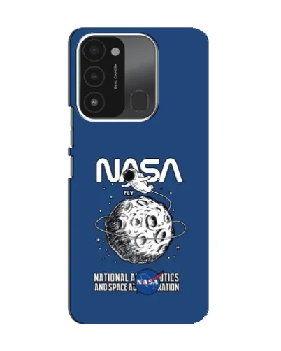 Чехол для TECNO Spark GO (2022) с картинкой «NASA — лунная миссия»