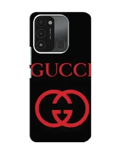 Чехол для TECNO Spark GO (2022) с картинкой «Gucci — красный логотип»
