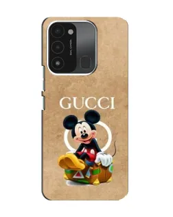 Чехол для TECNO Spark GO (2022) с картинкой «Микки Маус Gucci — крафт»
