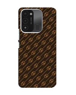 Чехол для TECNO Spark GO (2022) с картинкой «Gucci — золотые диагонали»