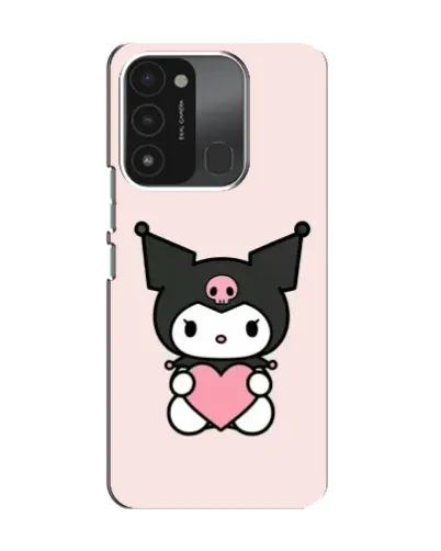 Чехол для TECNO Spark GO (2022) с картинкой «Kuromi и сердце»