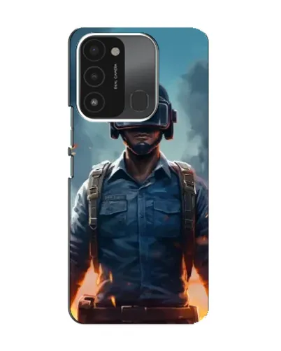 Чехол для TECNO Spark GO (2022) с картинкой «PUBG — реалистичный герой»