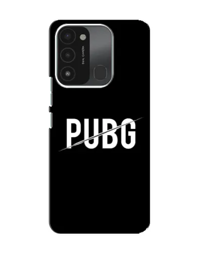Чехол для TECNO Spark GO (2022) с картинкой «PUBG — белый логотип»