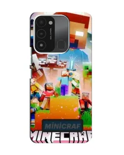 Чехол для TECNO Spark GO (2022) с картинкой «Minecraft герои игры»