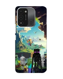 Чехол для TECNO Spark GO (2022) с картинкой «Эндермен в лесу»