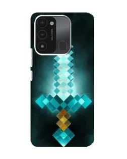 Чехол для TECNO Spark GO (2022) с картинкой «Алмазный меч неон»