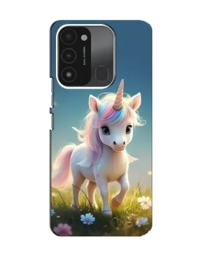 Чехол для TECNO Spark GO (2022) с картинкой «Единорог на поляне»