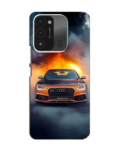 Чехол для TECNO Spark GO (2022) с картинкой «Audi в огненном дыму» Чехол для TECNO Spark GO (2022) с картинкой «Audi в огненном дыму»