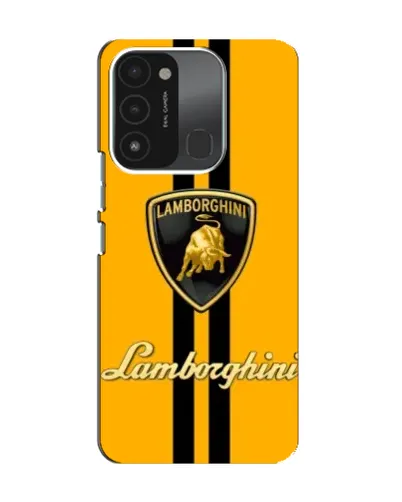 Чехол для TECNO Spark GO (2022) с картинкой «Lamborghini Stripe желтый»