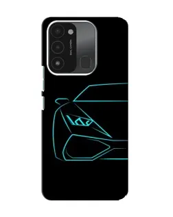 Чехол для TECNO Spark GO (2022) с картинкой «Голубой силуэт Lamborghini» Чехол для TECNO Spark GO (2022) с картинкой «Голубой силуэт Lamborghini»