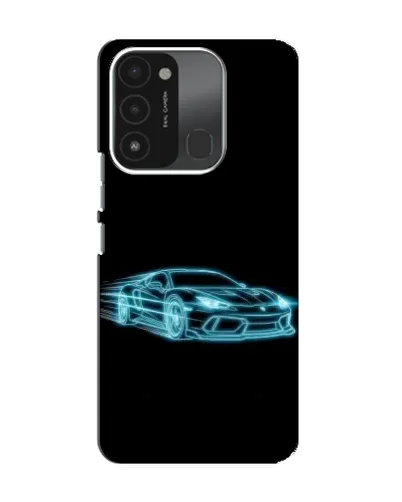 Чехол для TECNO Spark GO (2022) с картинкой «Неоновый контур Lamborghini»