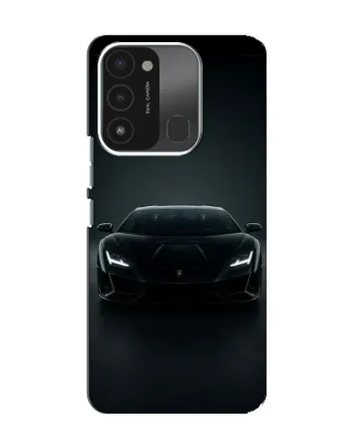 Чехол для TECNO Spark GO (2022) с картинкой «Черный Lamborghini Aventador»