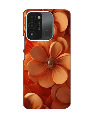 Чехол для TECNO Spark GO (2022) с картинкой «Оранжевый макро цветок»