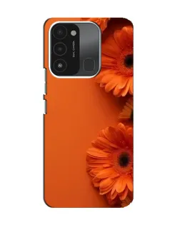 Чехол для TECNO Spark GO (2022) с картинкой «Оранжевые герберы»