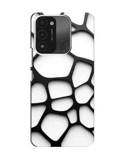 Чехол для TECNO Spark GO (2022) с картинкой «Белая объемная сетка»
