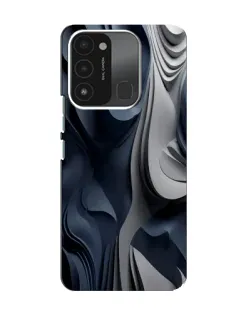 Чехол для TECNO Spark GO (2022) с картинкой «Объемные синие складки»