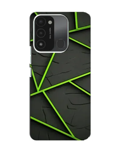 Чехол для TECNO Spark GO (2022) с картинкой «Зеленые геометрические линии»