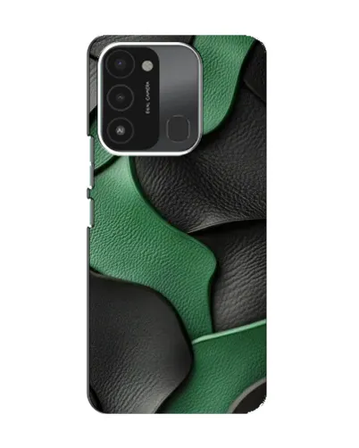 Чехол для TECNO Spark GO (2022) с картинкой «Зеленые кожаные волны»
