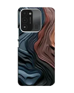 Чехол для TECNO Spark GO (2022) с картинкой «Цветные волны каньона»