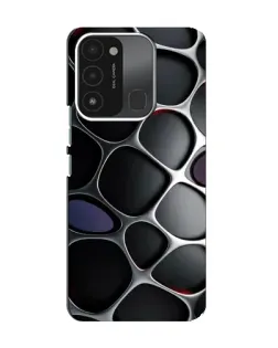 Чехол для TECNO Spark GO (2022) с картинкой «Объемная темная решетка»