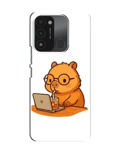 Чехол для TECNO Spark GO (2022) с картинкой «Капибара с ноутбуком»