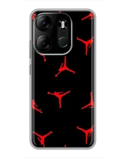 Чохол для TECNO Spark Go 2023 (BF7) з картинкою «Jordan Red Pattern» Чохол для TECNO Spark Go 2023 (BF7) з картинкою «Jordan Red Pattern»
