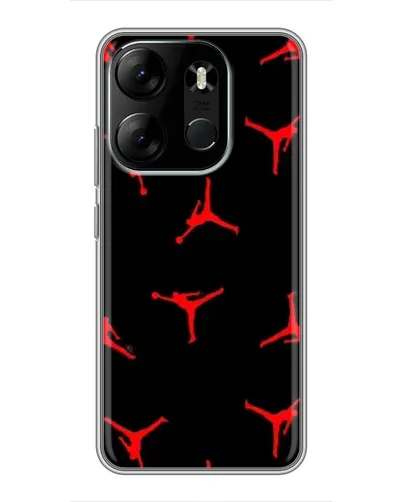 Чохол для TECNO Spark Go 2023 (BF7) з картинкою «Jordan Red Pattern»