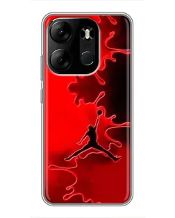 Чохол для TECNO Spark Go 2023 (BF7) з картинкою «Jordan Red Smoke»