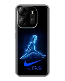 Чохол для TECNO Spark Go 2023 (BF7) з картинкою «Jordan Neon Blue»