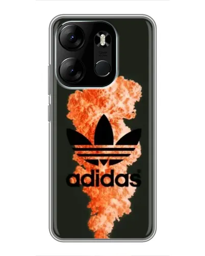 Чохол для TECNO Spark Go 2023 (BF7) з картинкою «Помаранчевий дим Adidas»