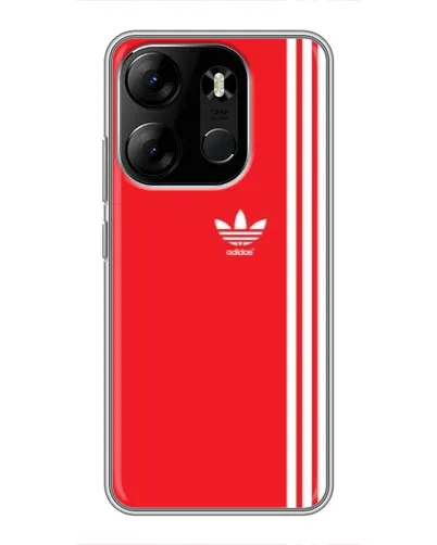 Чохол для TECNO Spark Go 2023 (BF7) з картинкою «Червоний мінімалізм Adidas»
