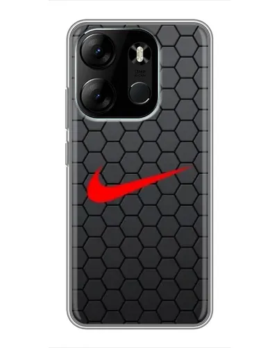 Чехол для TECNO Spark Go 2023 (BF7) с картинкой «Nike — карбоновая сетка»