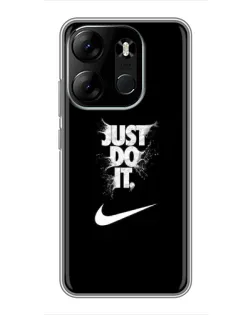 Чехол для TECNO Spark Go 2023 (BF7) с картинкой «Текстовый принт Nike» Чехол для TECNO Spark Go 2023 (BF7) с картинкой «Текстовый принт Nike»