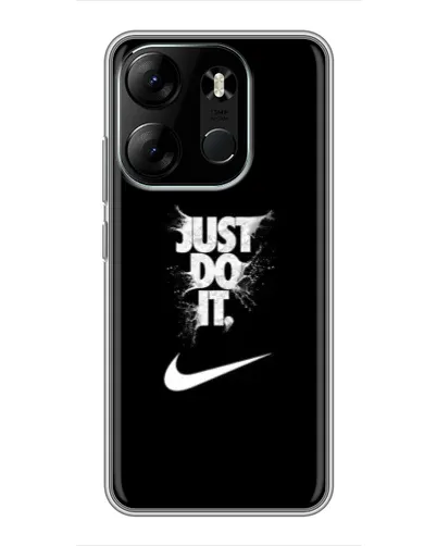 Чехол для TECNO Spark Go 2023 (BF7) с картинкой «Текстовый принт Nike»