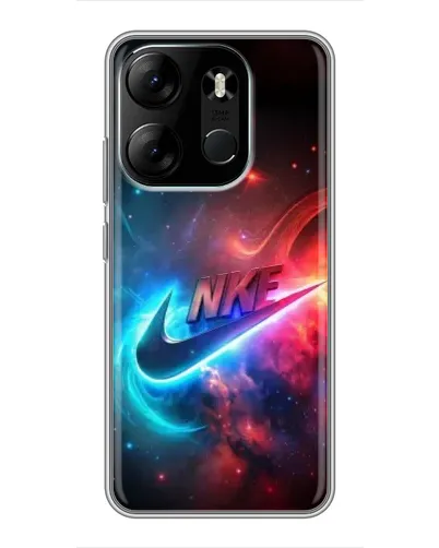 Чехол для TECNO Spark Go 2023 (BF7) с картинкой «Огненный логотип Nike»