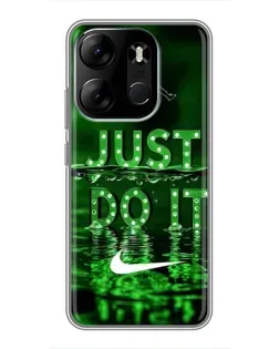 Чехол для TECNO Spark Go 2023 (BF7) с картинкой «Зеленый неоновый Nike» Чехол для TECNO Spark Go 2023 (BF7) с картинкой «Зеленый неоновый Nike»
