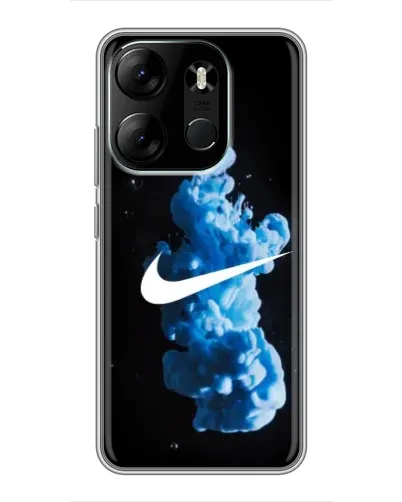 Чехол для TECNO Spark Go 2023 (BF7) с картинкой «Nike и синий дым»