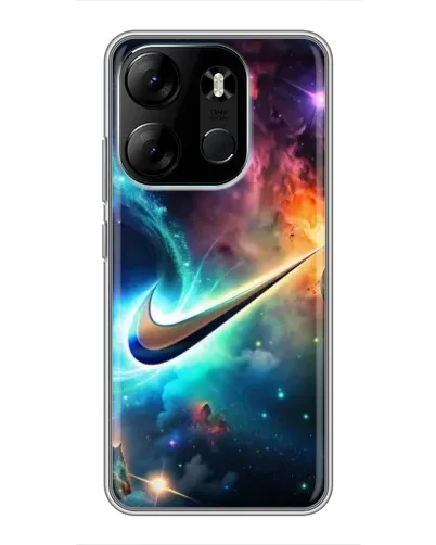 Чехол для TECNO Spark Go 2023 (BF7) с картинкой «Космический Nike Swoosh»