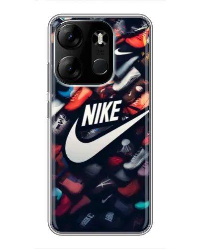 Чехол для TECNO Spark Go 2023 (BF7) с картинкой «Коллекция кроссовок Nike»