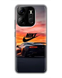 Чехол для TECNO Spark Go 2023 (BF7) с картинкой «Nike и суперкар» Чехол для TECNO Spark Go 2023 (BF7) с картинкой «Nike и суперкар»