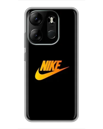 Чехол для TECNO Spark Go 2023 (BF7) с картинкой «Золотой логотип Nike»
