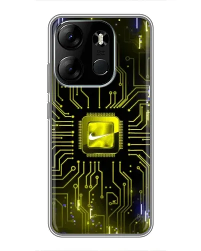 Чехол для TECNO Spark Go 2023 (BF7) с картинкой «Nike — золотая искра»