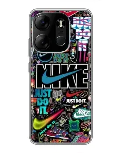 Чехол для TECNO Spark Go 2023 (BF7) с картинкой «Яркий коллаж Nike» Чехол для TECNO Spark Go 2023 (BF7) с картинкой «Яркий коллаж Nike»