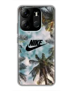 Чехол для TECNO Spark Go 2023 (BF7) с картинкой «Тропический принт Nike» Чехол для TECNO Spark Go 2023 (BF7) с картинкой «Тропический принт Nike»