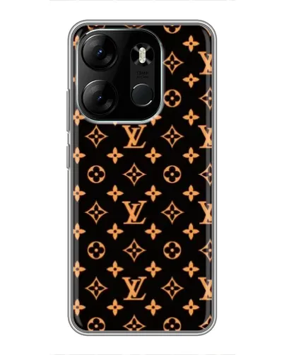 Чохол для TECNO Spark Go 2023 (BF7) з картинкою «Золота монограма LV» Чохол для TECNO Spark Go 2023 (BF7) з картинкою «Золота монограма LV»