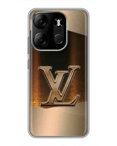 Чохол для TECNO Spark Go 2023 (BF7) з картинкою «LV — золоте сяйво» Чохол для TECNO Spark Go 2023 (BF7) з картинкою «LV — золоте сяйво»